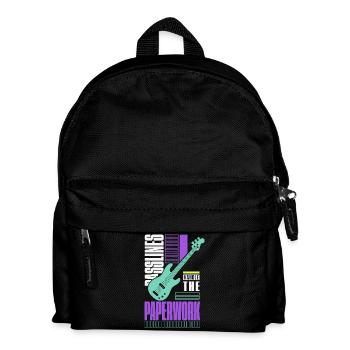 E-Bass – Basslines Handle the Paperwork - Kinder Rucksack - Schwarz - Vorne