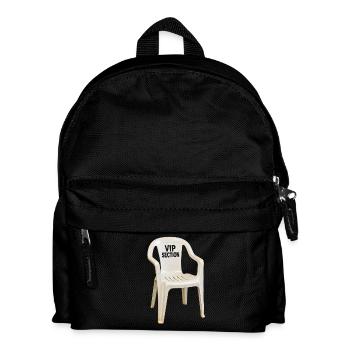 VIP Section – Plastikstuhl mit Größenwahn - Kinder Rucksack - Schwarz - Vorne
