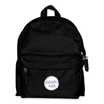 eifach nöd. - Kinder Rucksack - Schwarz - Vorne