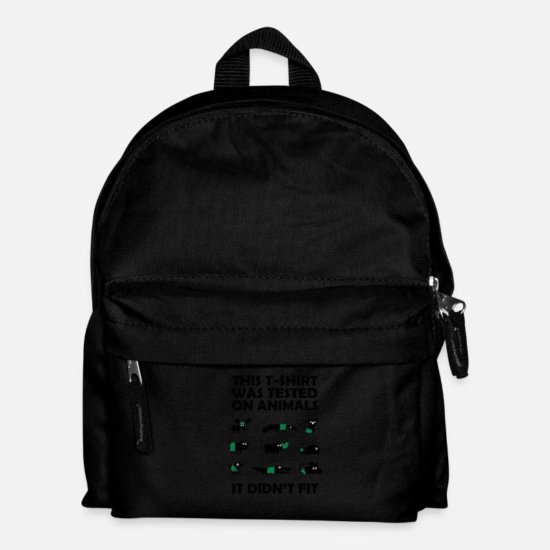 T-SHIRT tested on Animals - Didn't Fit - Kids' Backpack - black