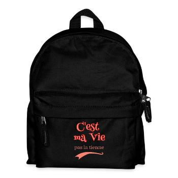 C'est ma vie pas la tienne - Sac à dos Enfant - noir - Devant