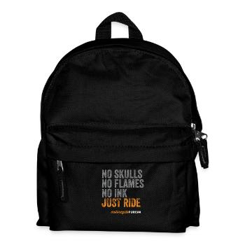 "Just Ride" - Bikershirt - Kinder Rucksack - Schwarz - Vorne