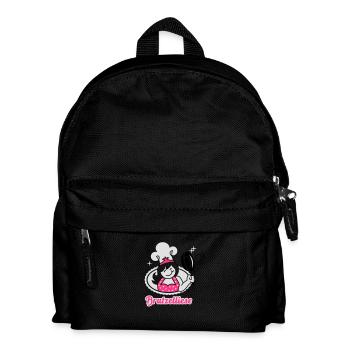 Köchin - Küche - Koch - grillen - Barbecue - 3C - Kinder Rucksack - Schwarz - Vorne