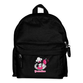 Köchin - Küche - Koch - grillen - Barbecue - 2C - Kinder Rucksack - Schwarz - Vorne
