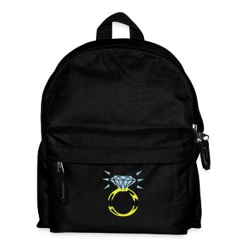 Diamantring / diamond ring (2c) - Kinder Rucksack - Schwarz - Vorne