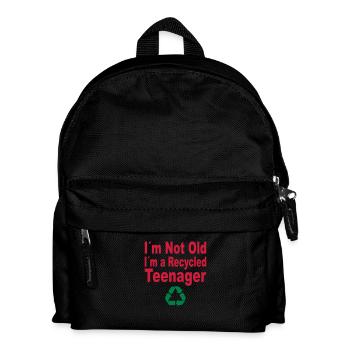 not old - Kids' Backpack - black - Front