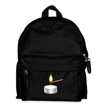 allumer une petite lumière de thé avec une allumette - Sac à dos Enfant - noir - Devant