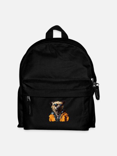 Gefleckte Hyäne im Streetstyle | Hyänen-Liebhaber - Kinder Rucksack - Schwarz
