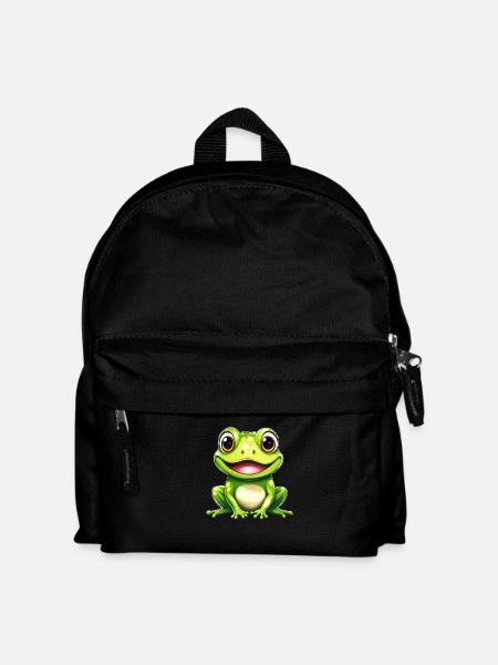 Grenouille Grenouille verte Frog - Sac à dos Enfant - noir
