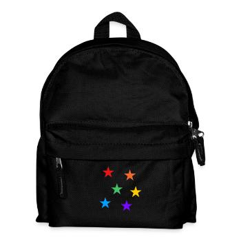 Stars Rainbow LGBTQ subtle gay pride - Kids' Backpack - black - Front