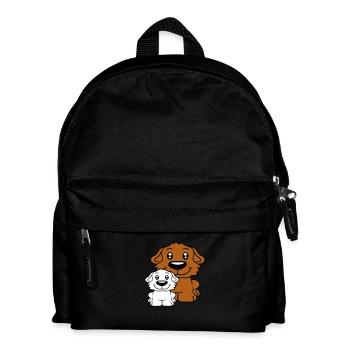 Two Dogs Family Child Mother Father Dad Mom Sweet - Kids' Backpack - black - Front