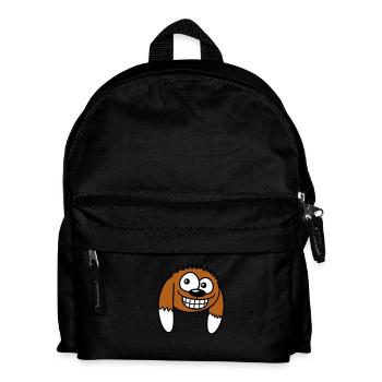 Dog looks funny grin happy smile fun - Kids' Backpack - black - Front