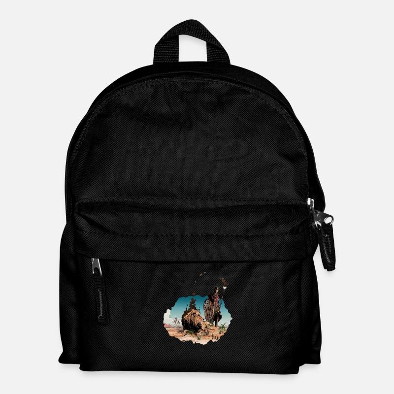 Le Sorcier et le Lion - Sac à dos Enfant - noir