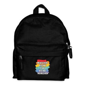 Human rights instead of right-wing people - Kids' Backpack - black - Front