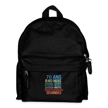 70 Ans – 840 Mois, 25 550 Jours, 2.2 Billion - Kids' Backpack - black - Front