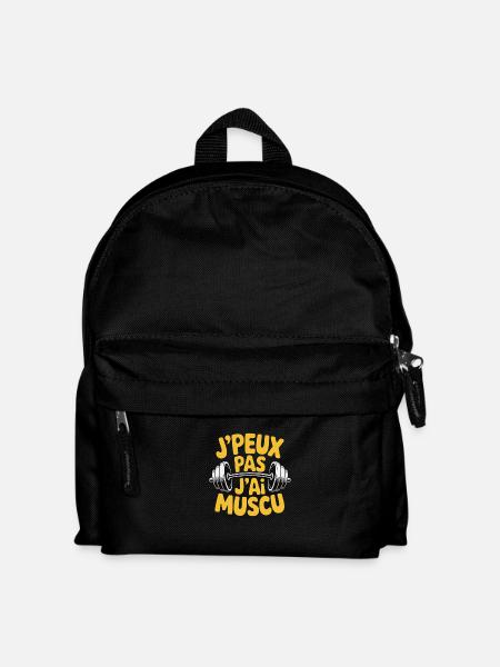 J’Peux Pas J’Ai Muscu – Humour Fitness & Haltères - Sac à dos Enfant - noir