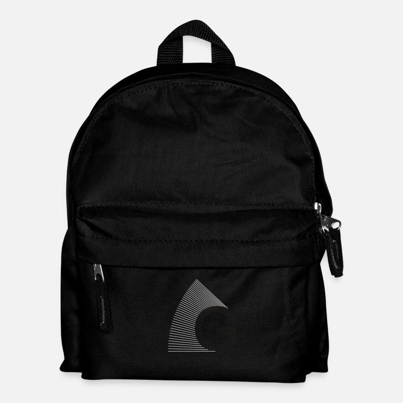 strahlen_typo_G - Kinder Rucksack - Schwarz