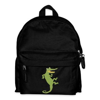 Krokodil - Kinder Rucksack - Schwarz - Vorne