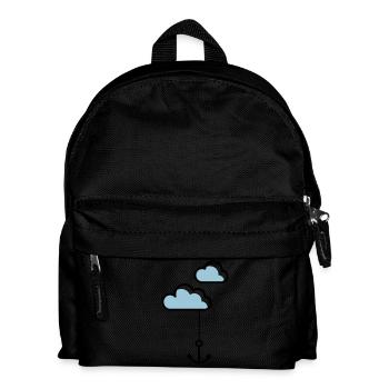 Anker mit Wolke - Kinder Rucksack - Schwarz - Vorne
