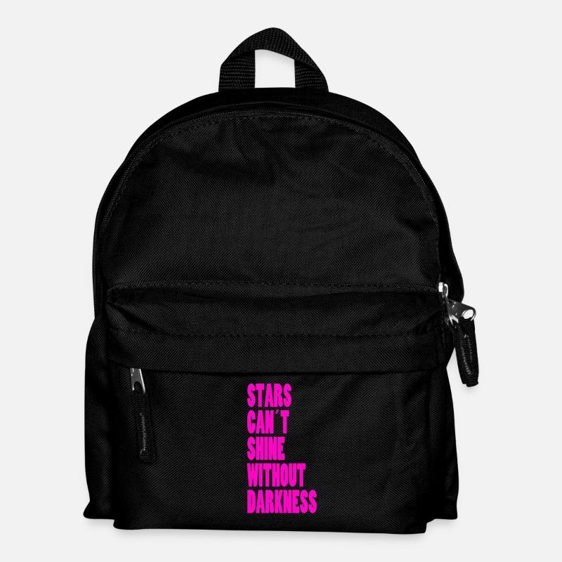 STARS CAN´T SHINE WITHOUT DARKNESS - NEONPINK - Kids' Backpack - black