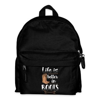 Life Is Better In Boots - Kids' Backpack - black - Front