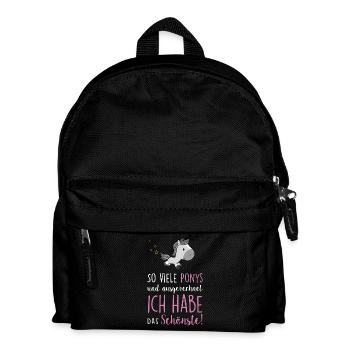 So viele Ponys - Kinder Rucksack - Schwarz - Vorne