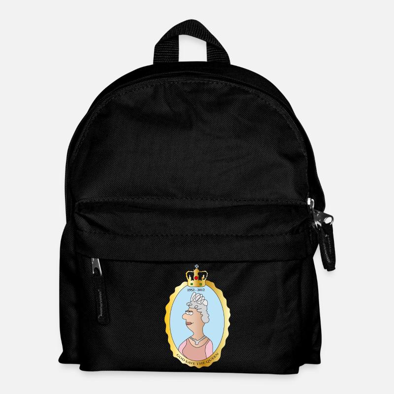 Queen Elizabeth II - Kinder Rucksack - Schwarz