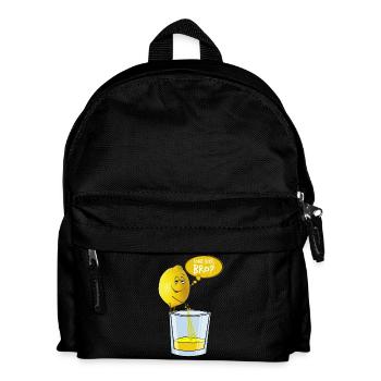 Zitrone pinkelt in Glas - Kinder Rucksack - Schwarz - Vorne