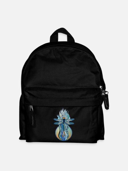 Libelle Jugendstil - Kinder Rucksack - Schwarz