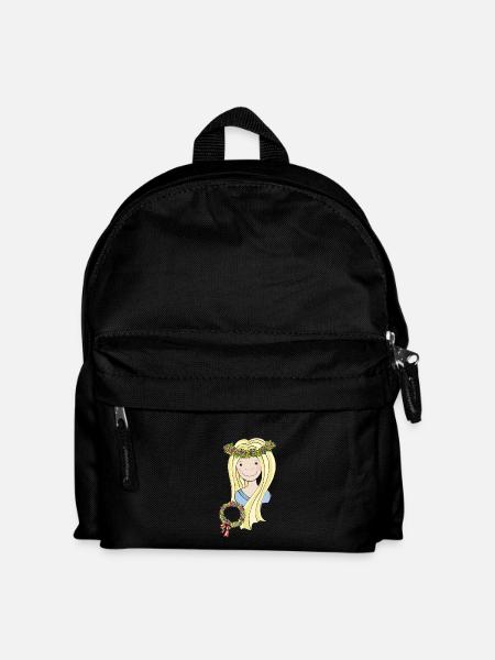 Mittelalter Blumenmädchen blond - Kinder Rucksack - Schwarz