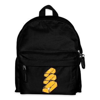 gold_po3 - Kinder Rucksack - Schwarz - Vorne