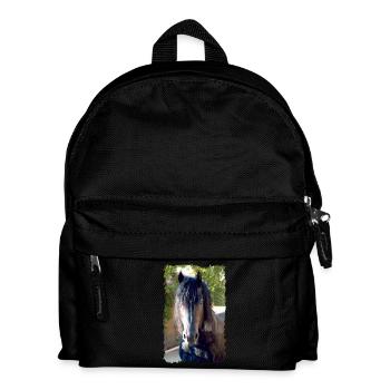 Cheval frison - Sac à dos Enfant - noir - Devant