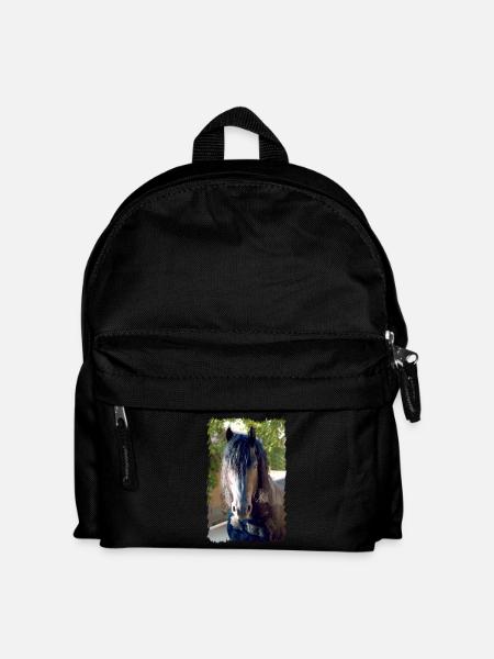 Friesenpferd - Kinder Rucksack - Schwarz