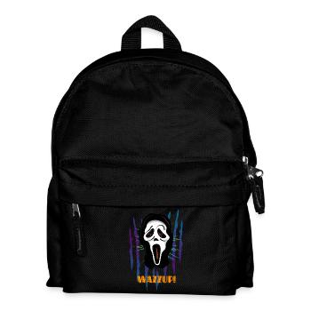 Watching horror movies with creepy horror mask - Kids' Backpack - black - Front