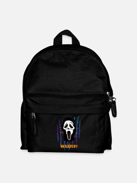 Horrorfilme mit gruseliger Horrormaske ansehen - Kinder Rucksack - Schwarz