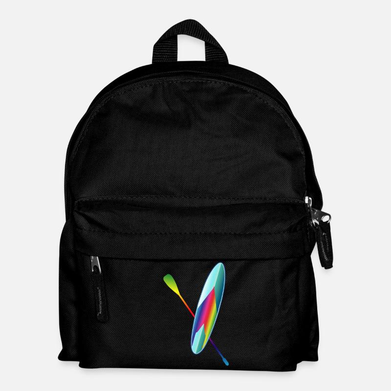 Stand up paddling farbenfrohes Paddle Board - Kinder Rucksack - Schwarz
