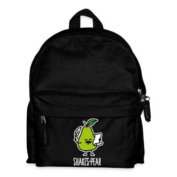 Shakes-Pear, Lustige Shakespeare Wortspiel Birne - Kinder Rucksack - Schwarz - Vorne