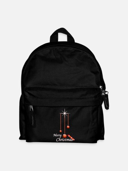 Weihnachtskugeln mit Bonbon - Kinder Rucksack - Schwarz