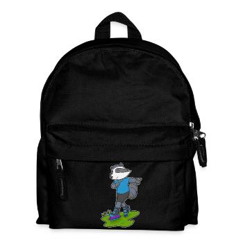 Raccoon Inline skating Inline skates - Kids' Backpack - black - Front