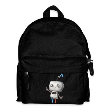 Kleiner Roboter - Kinder Rucksack - Schwarz - Vorne