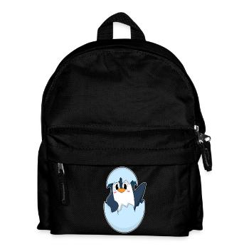 Pinguin Eierschale - Kinder Rucksack - Schwarz - Vorne