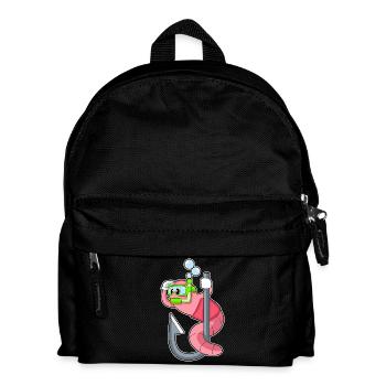 Pêche à l’hameçon Worm Angler - Sac à dos Enfant - noir - Devant
