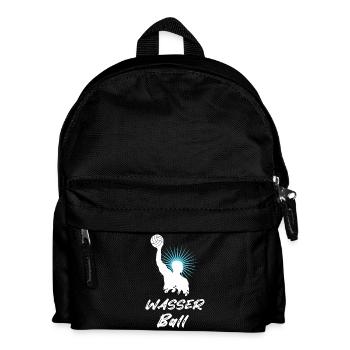 Silhouette de joueur de water-polo blanc - Sac à dos Enfant - noir - Devant