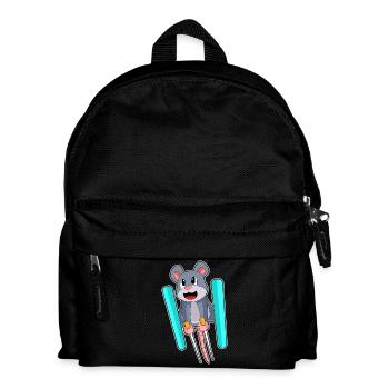 Mouse Ski Jumper Ski Winter Sports - Kids' Backpack - black - Front