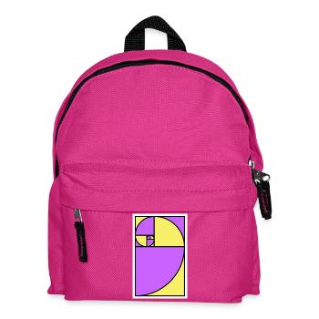 Golden ratio spiral - Kids' Backpack - fuchsia - Front
