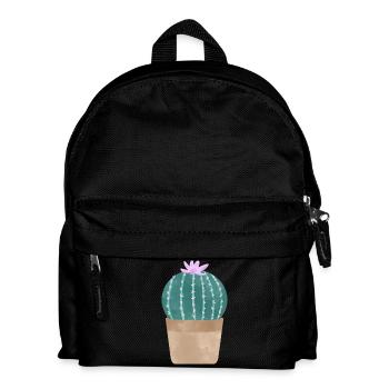 Kaktus im Blumentopf - Kinder Rucksack - Schwarz - Vorne