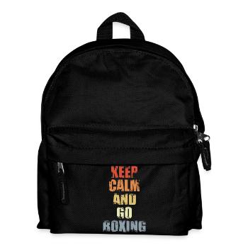 Keep Calm And Go Boxing - Kinder Rucksack - Schwarz - Vorne