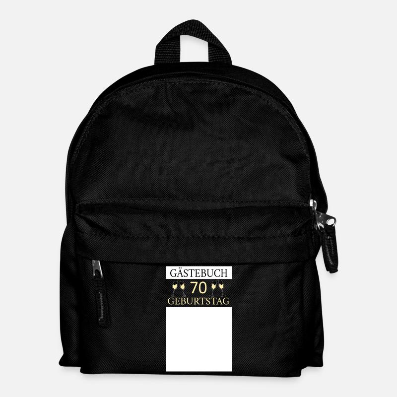 Gästebuch 70.Geburtstag Unterschrift T-shirt - Kinder Rucksack - Schwarz