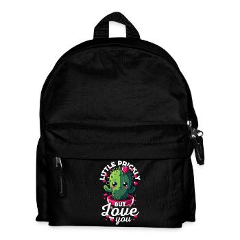 Ein bisschen stachelig, aber ich liebe dich - Niedlicher Kaktus - Kinder Rucksack - Schwarz - Vorne
