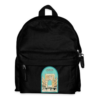 Illustration Arch Augusta Street, Lisbon - Kids' Backpack - black - Front